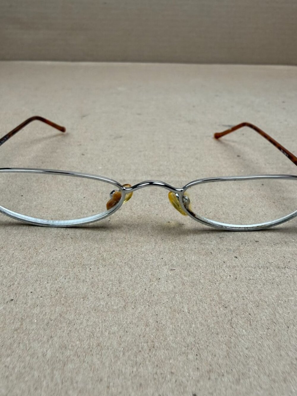 Design Optics DP 17679 Eyeglasses Frames Only Silver Tone Tortoise Temples D43